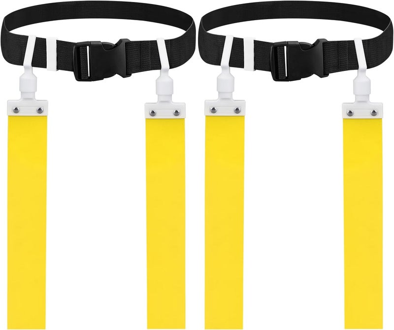 DkOvn Flag Football Belt, 2pcs Adjustable Flag Football Belt with Belt and Flags, for Youths, Adults - Image 1